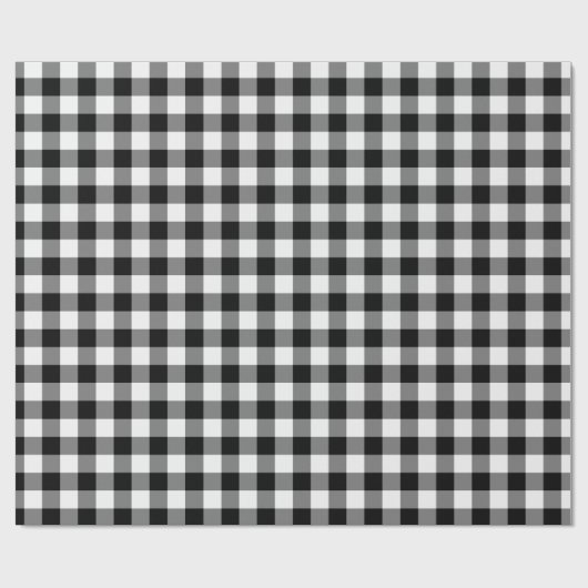Schwarzweiss-Gingham-Packpapier Geschenkpapier (Flach)
