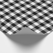 Schwarzweiss-Gingham-Packpapier Geschenkpapier (Ecke)