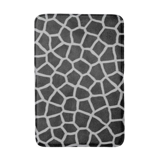 Schwarzweiss-Giraffen-Druck Badematte (Vorderseite Vertikal)