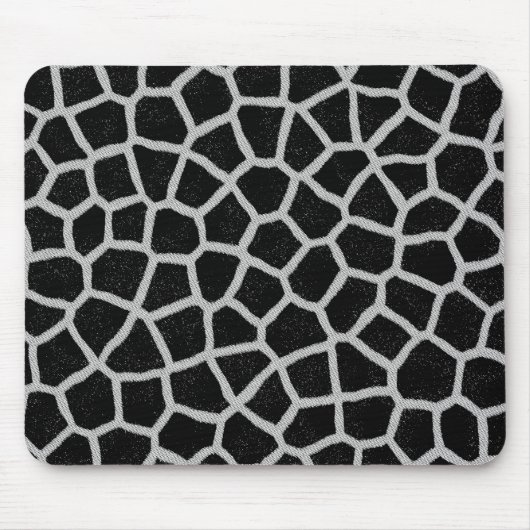 Schwarzweiss-Giraffen-Druck Mousepad (Vorne)