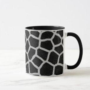 Schwarzweiss-Giraffen-Druck Tasse
