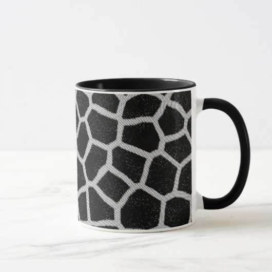 Schwarzweiss-Giraffen-Druck Tasse (Rechts)