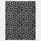 Schwarzweiss-Giraffen-Druck-Tier-Muster Fleecedecke (Vorderseite)