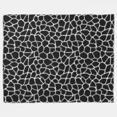 Schwarzweiss-Giraffen-Druck-Tier-Muster Fleecedecke (Vorderseite (Horizontal))