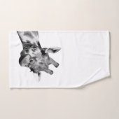 Schwarzweiss-Giraffen-Tier Badhandtuch Set (Handtuch)