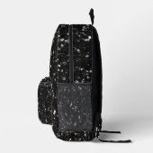 Schwarzweiß glänzende Glitzer Glitzern Monogram Bedruckter Rucksack (Rechts)