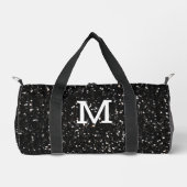 Schwarzweiß glänzende Glitzer Glitzern Monogram Duffle Bag (Vorderseite)