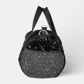 Schwarzweiß glänzende Glitzer Glitzern Monogram Duffle Bag (Rechts)