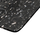 Schwarzweiß glänzende Glitzer Glitzern Monogram Schneidebrett (Ecke)