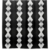 Schwarzweiß-Glitzer Diamant-Duschvorhang Duschvorhang (Vorderseite)