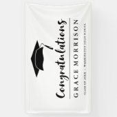 Schwarzweiss-Glückwunsch-Abschluss Banner (Vertikal)