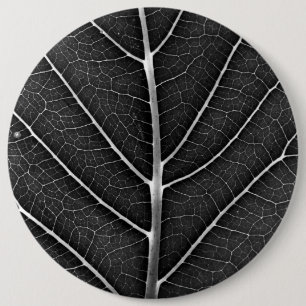 Schwarzweiß glühendes Blatt Nahaufnahme Button