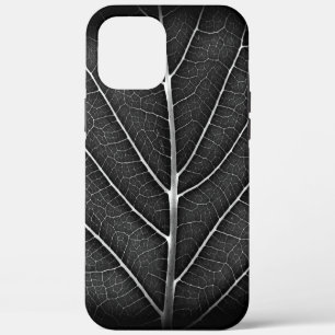 Schwarzweiß glühendes Blatt Nahaufnahme Case-Mate iPhone Hülle