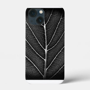 Schwarzweiß glühendes Blatt Nahaufnahme Case-Mate iPhone Hülle