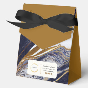 Schwarzweiß-Gold-Marmor Kleines Unternehmen Geschenkschachtel