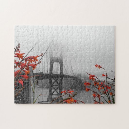 Schwarzweiss-Golden gate bridge Puzzle (Horizontal)