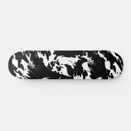 Schwarzweiß-Graffiti-Spritzer Skate Deck Skateboard (Horizontal)