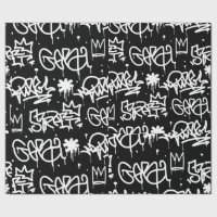Schwarzweiss-Graffitimuster
