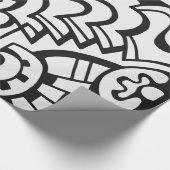 Schwarzweiss-Graffitistraßenkunst Geschenkpapier (Ecke)