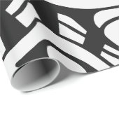 Schwarzweiss-Graffitistraßenkunst Geschenkpapier (Rolleneckpunkt)