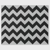 Schwarzweiß-Grau-Extra große Zickzack Schleifpapie Geschenkpapier (Flach)