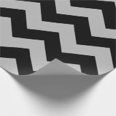 Schwarzweiß-Grau-Extra große Zickzack Schleifpapie Geschenkpapier (Ecke)