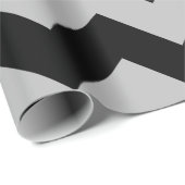 Schwarzweiß-Grau-Extra große Zickzack Schleifpapie Geschenkpapier (Rolleneckpunkt)