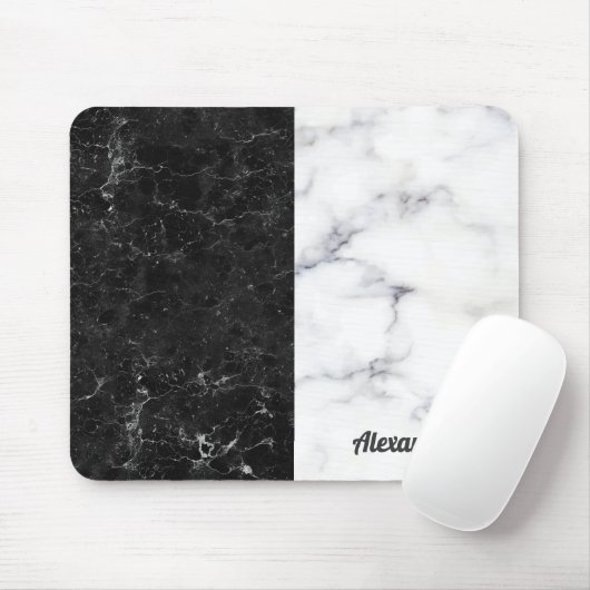 Schwarzweiß-Graue Imitate mit geteilter Bildschirm Mousepad (Mit Mouse)