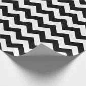 Schwarzweiß-Groß-Zickzack Schleifpapier Geschenkpapier (Ecke)