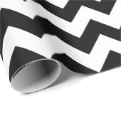 Schwarzweiß-Groß-Zickzack Schleifpapier Geschenkpapier (Rolleneckpunkt)