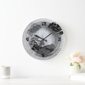 Schwarzweiß Große Wanduhr (Zuhause)