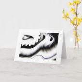 Schwarzweiss-Gruß-Karte Karte (Gelbe Blume)