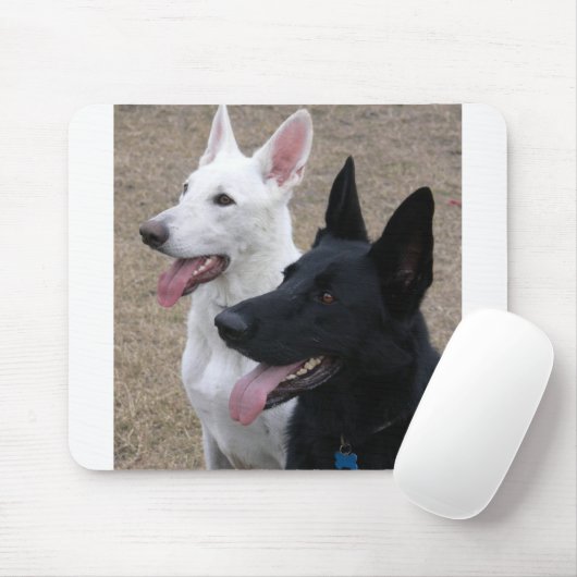 Schwarzweiss-GSD Mousepad (Mit Mouse)