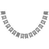 Schwarzweiss-Hahnentrittmuster-alles Gute zum Wimpelkette (Alle)