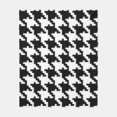 Schwarzweiss-Hahnentrittmuster Fleecedecke (Vorderseite)