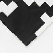 Schwarzweiss-Hahnentrittmuster Fleecedecke (Ecke)