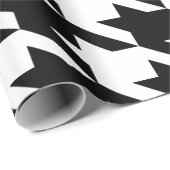 Schwarzweiß-Hahnentrittmuster Geschenkpapier (Rolleneckpunkt)