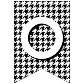 Schwarzweiss-Hahnentrittmuster-Glückwünsche Wimpelkette (Zweite Fahne)