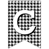 Schwarzweiss-Hahnentrittmuster-Glückwünsche Wimpelkette (Erste Fahne)