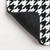 Schwarzweiss-Hahnentrittmuster Mousepad (Ecke)