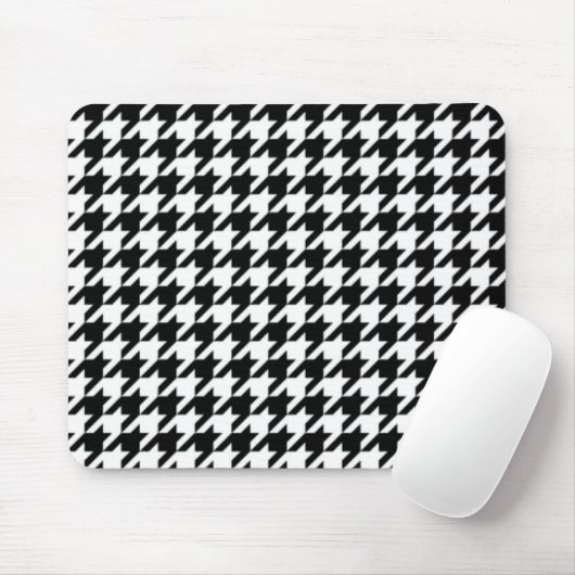 Schwarzweiss-Hahnentrittmuster Mousepad (Mit Mouse)
