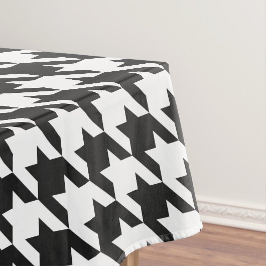 Schwarzweiss-Hahnentrittmuster-Muster Tischdecke (Beispiel)