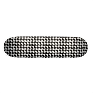 Schwarzweiss-Hahnentrittmuster Skateboard