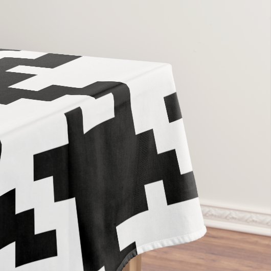 Schwarzweiss-Hahnentrittmuster Tischdecke (Beispiel)