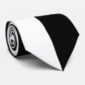 Schwarzweiss-halb und halb 50/50 Ying Yang Leben Krawatte (Gerollt)