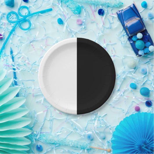 Schwarzweiß-Halloween-Party Pappteller (Party)