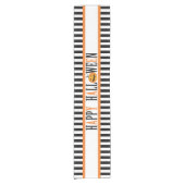 Schwarzweiss-Halloween-Tabellen-Läufer Kurzer Tischläufer (Vorderseite)