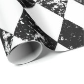 Schwarzweiss-Harlekin Decoupage Plakat Geschenkpapier (Rolleneckpunkt)