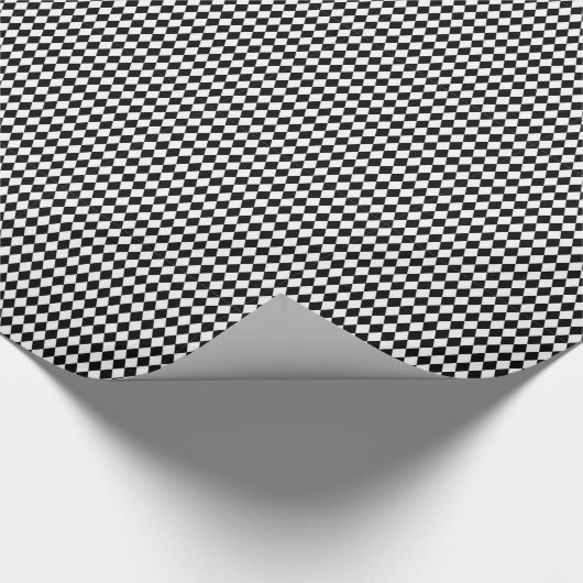 Schwarzweiss-Harlekin-Muster Geschenkpapier (Ecke)