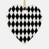 Schwarzweiss-Harlekin-Muster Keramikornament (Rechts)